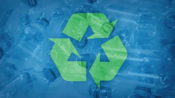 Pile Bouteilles Plastique Pour Recyclage — Video