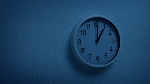 Relógio Parede Clock Escuro — Vídeo de Stock