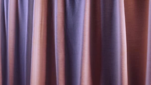 Passing Pink Curtains Closeup — Stockvideo