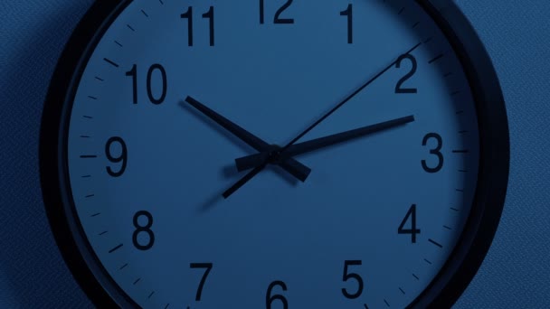 Clock Face Evening Closeup — Stockvideo
