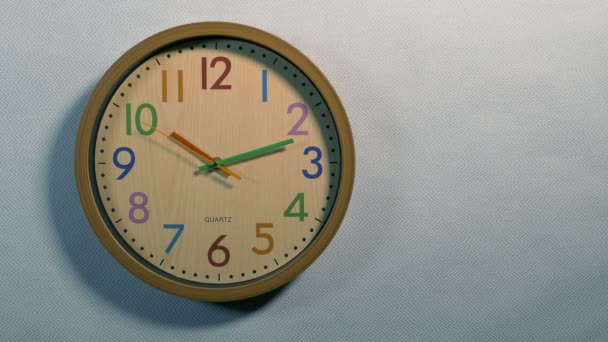 Classroom Wall Clock Morning — Wideo stockowe