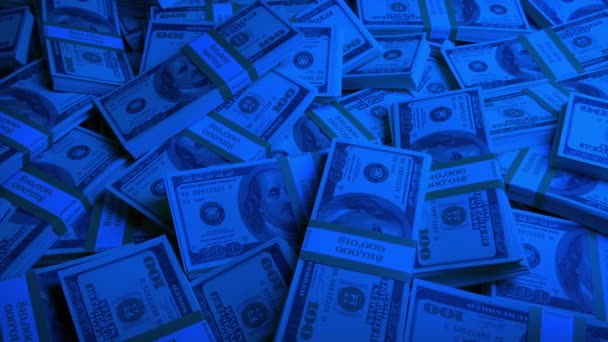 Mucho Dinero Luz Azul Seguridad — Vídeos de Stock
