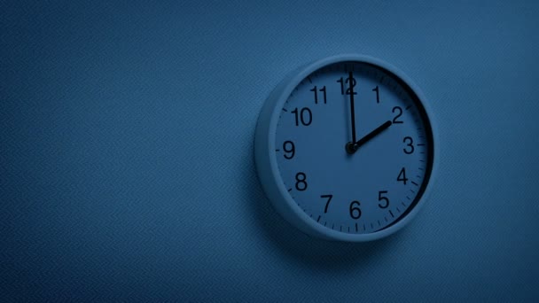 Relógio Parede Clock Escuro — Vídeo de Stock