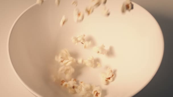 Миска Попкорну Закусочної Їжі — стокове відео