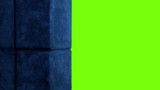 Concrete Wall Night Foreground Element Greenscreen — 비디오