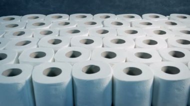 Many Toilet Rolls Moving Shot