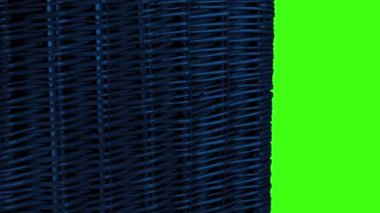 Wicker Door Opens At Night Greenscreen 2 Speeds