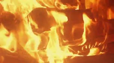 Books Burn In Fire Closeup