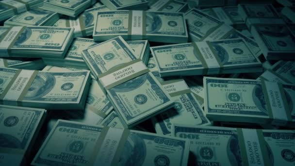 Hromada Peněz Náladovém Osvětlení Koncepce Špatných Peněz — Stock video