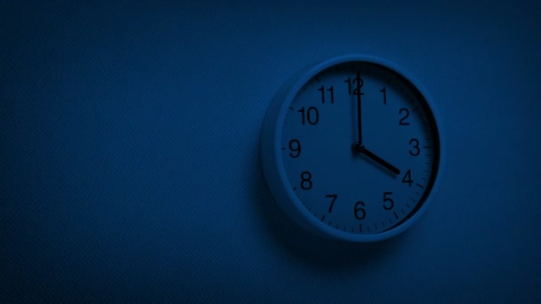 Reloj Pared Clock Noche — Vídeos de Stock