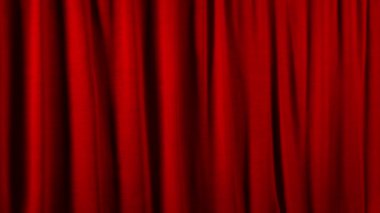 Kırmızı Tiyatro Perdesi Hareketli Çekim