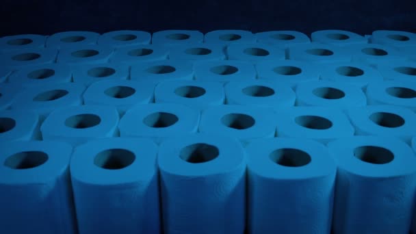 Passing Toilet Paper Rolls Storage — Stock Video