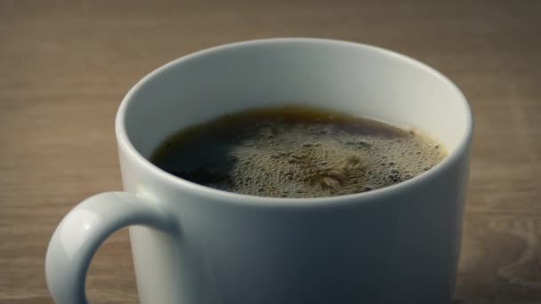 Výroba Kávy Mlékem Míchání — Stock video