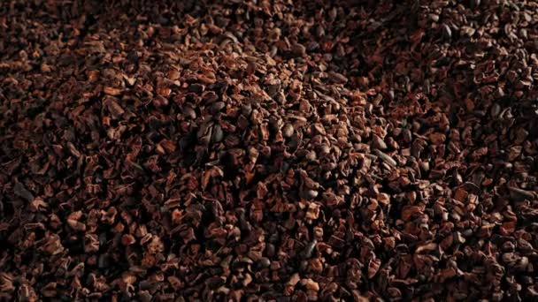 Σοκολάτα Ριπές Ακατέργαστα Κομμάτια Κακάο — Αρχείο Βίντεο