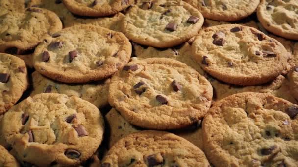 Cookies Stapel Bageriet Räknare — Stockvideo