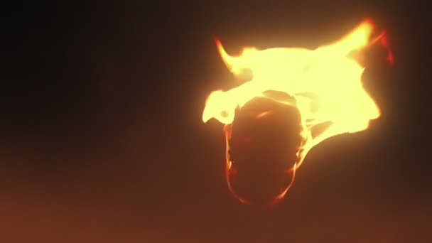 Flaming Torch Night Smoky Haze — Video