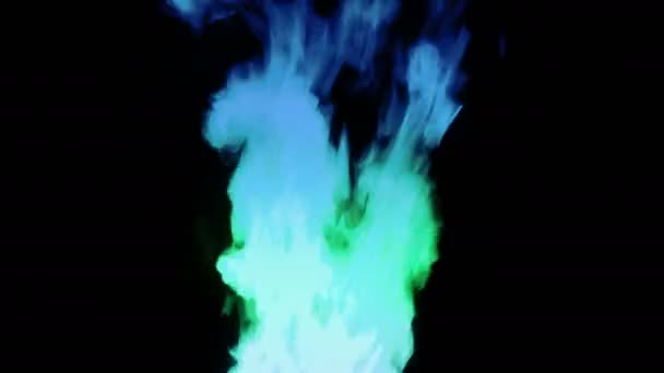 Yeşil Ateş Büyücülük Fantezi Elementi — Stok video