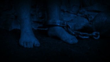Prisoner Chained Up At Night