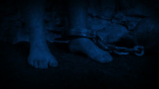 Prisoner Chained Night — 图库视频影像