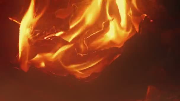 Book Pages Burning Smoky Fire — Vídeo de Stock