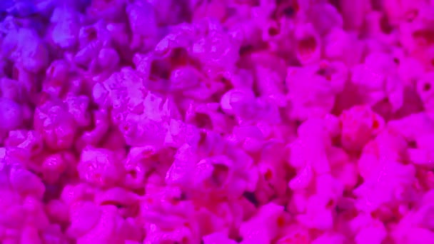 Popcorn Party Lights Közelkép — Stock videók