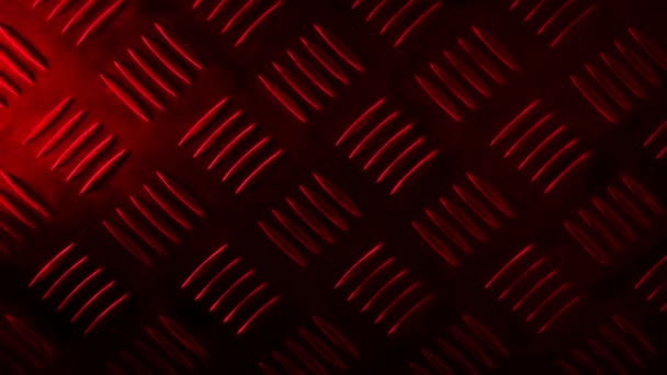 Red Light Flashing Grip Metal Surface — Vídeo de Stock