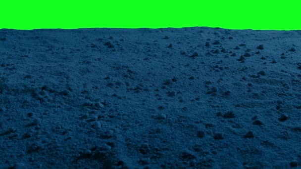 Woestijnvloer Nachts Greenscreen — Stockvideo