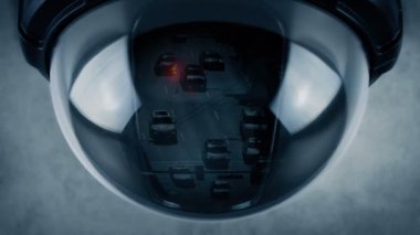 City Road Cars Reflected In CCTV Dome