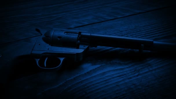Kovboy Silahı Gece Yakalandı — Stok video