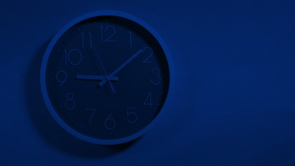 Wall Clock Nine Night — Vídeo de Stock