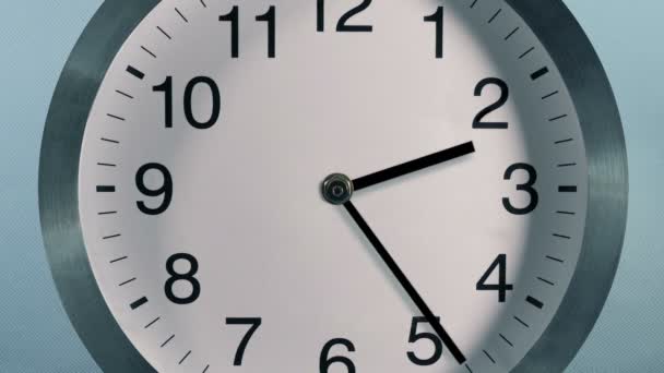 Reloj Cara Horas Bucle Oficina — Vídeos de Stock