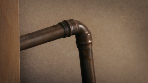 Plumbing Problem Mains Pipe Bursts Closeup — Stock Video