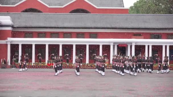 Indian military Academy IMA passing out parade 2021. — Stock Video