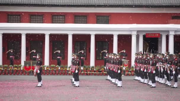 Akademi Militer India IMA membagikan parade 2021. — Stok Video