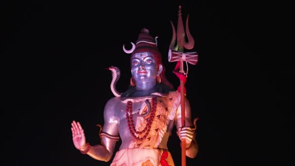 Standbeeld van de Indiase god Shiva in Haridwar, Uttarakhand India,, Appleprores 422, 4k — Stockvideo