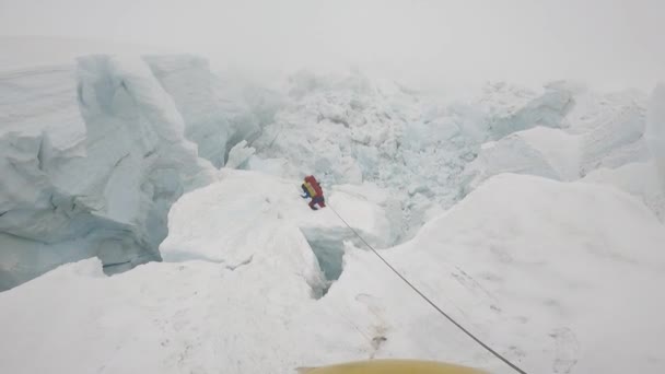 Besteigung des Mount Lhotse. — Stockvideo