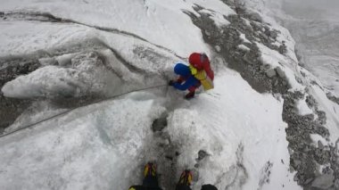 Lhotse Dağı yürüyüşü.