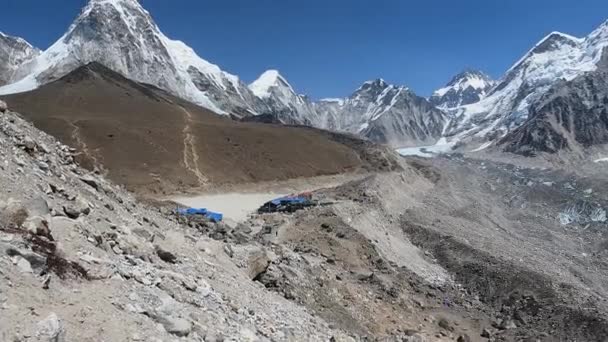 Monte Lhotse trek. — Vídeo de stock