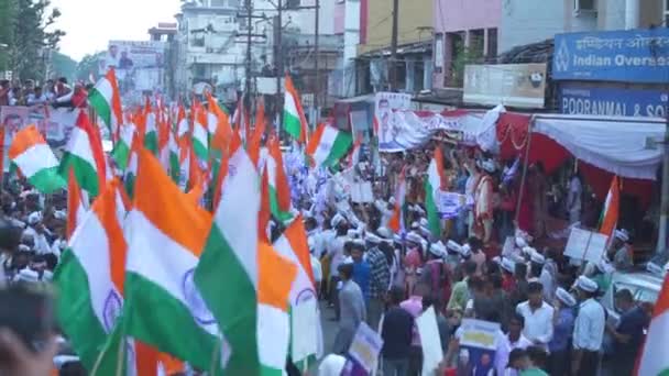 Verkiezingsbijeenkomst in India. — Stockvideo