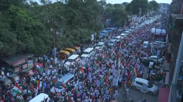 Rally electoral en la India. — Vídeo de stock