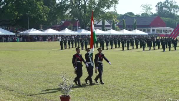 Exército Militar Indiano Desmaiando Parade — Vídeo de Stock