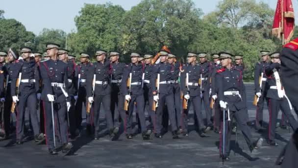 Indische Armee bei Parade — Stockvideo