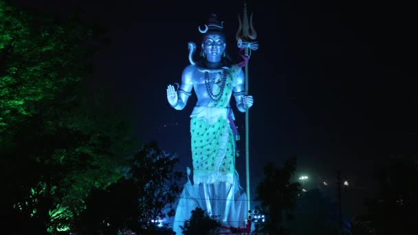 Statue of Indian God Shiva at Haridwar, Uttarakhand India, , Appleprores 422, 4k — стоковое видео