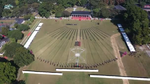 Piping Ceremony of Indian Military cadets at Indian Military Army Passing out Parade — Stockvideo