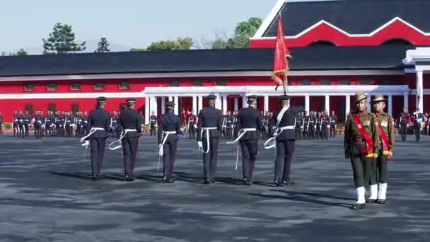 Esercito militare indiano che sviene Parade — Video Stock