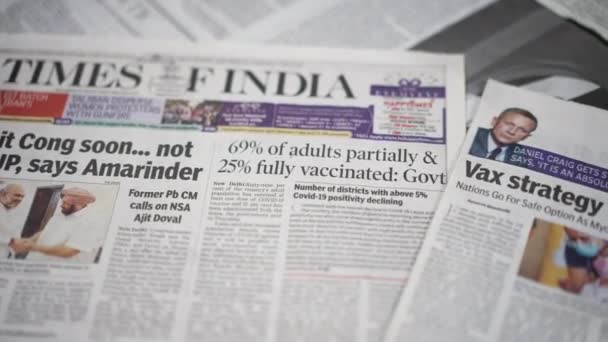 Vaccinatie Covishield, Covaxin en Sputnik V Covid19 in India — Stockvideo
