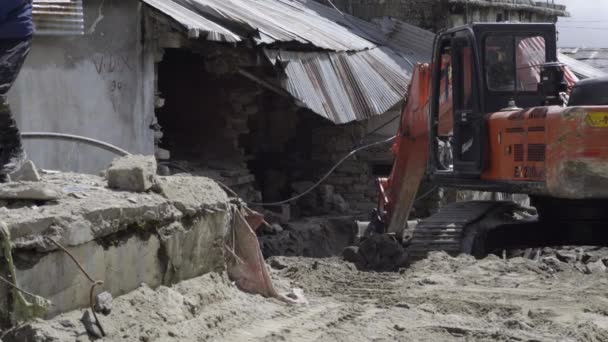 Construção em curso no alto Himalaia — Vídeo de Stock