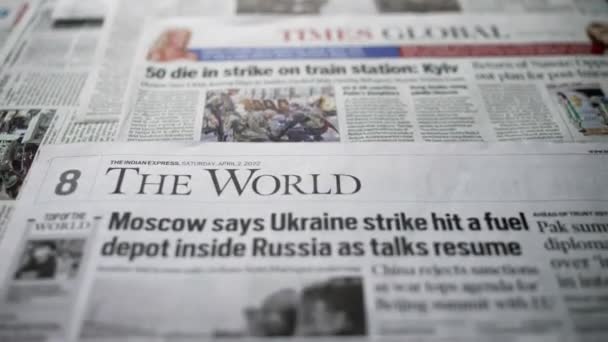 Война на Украине и российское вторжение — стоковое видео