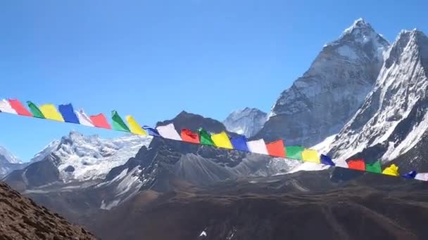 Βιντεοσκοπημένα Τοπία Του Έβερεστ Στο Νεπάλ Υψόμετρο 364 Μέτρων Υψηλής — Αρχείο Βίντεο