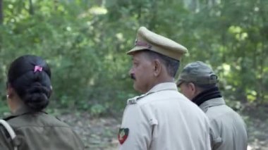 Dehradun, Uttarakhand India June 1 2022. Forest officials patrol to protect animals from poachers in Jim Corbett national park India. HQ Apple Prores 60 FPS 4k footage.